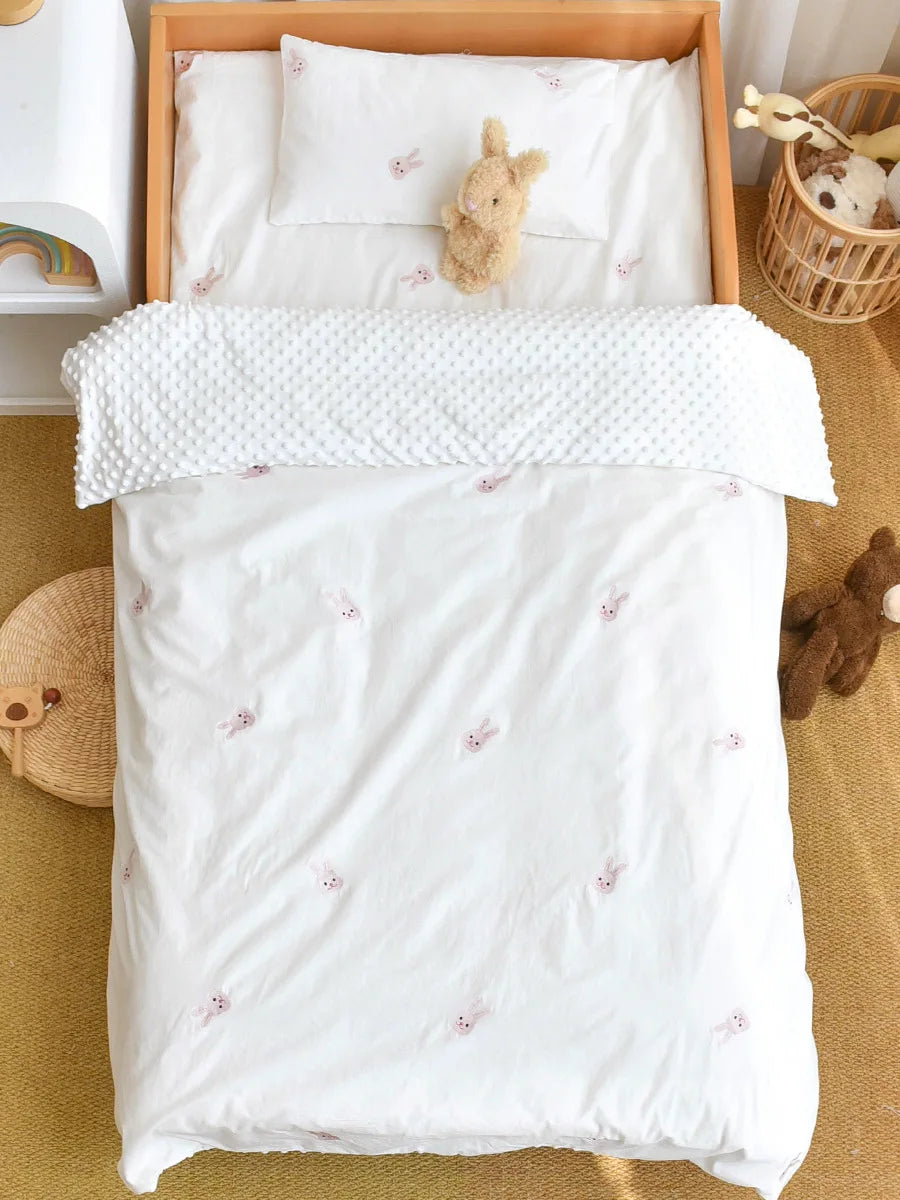 3PCS Bedding Set Vintage Cartoon Cotton Baby Children