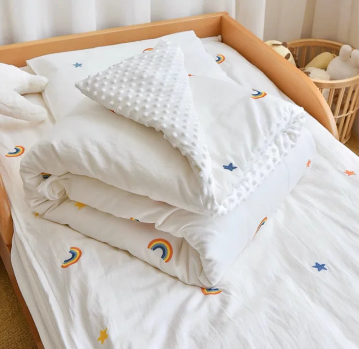 3PCS Bedding Set Vintage Cartoon Cotton Baby Children