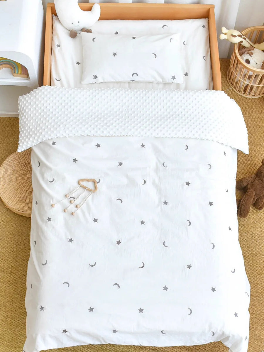3PCS Bedding Set Vintage Cartoon Cotton Baby Children