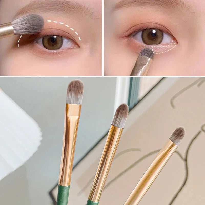 3PCS Eye Shadow Detail Brushes Soft Eyebrow Lying