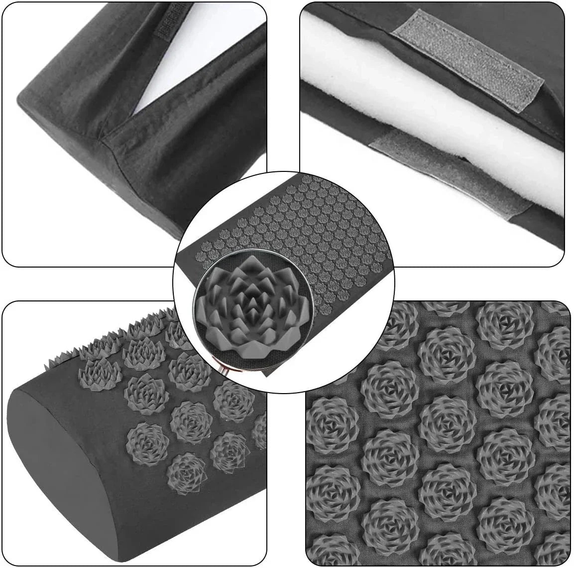 3PCS Massage Cushion Yoga Acupressure Mat Acupuncture Massage