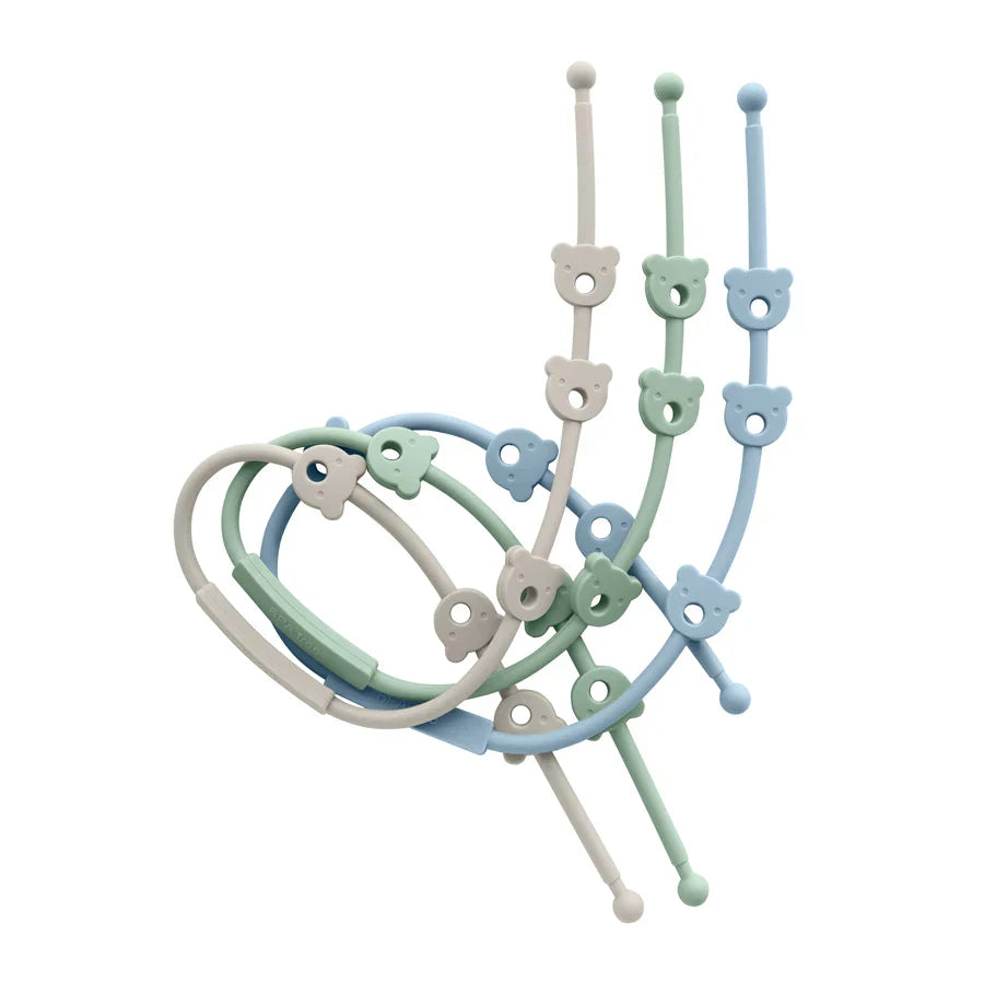 3PCS/Set Baby Pacifier Clips Soft Silicone Teething Chain