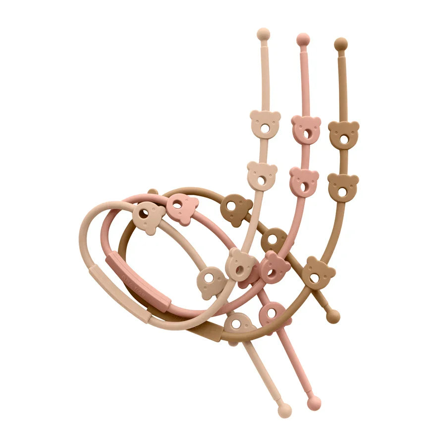 3PCS/Set Baby Pacifier Clips Soft Silicone Teething Chain