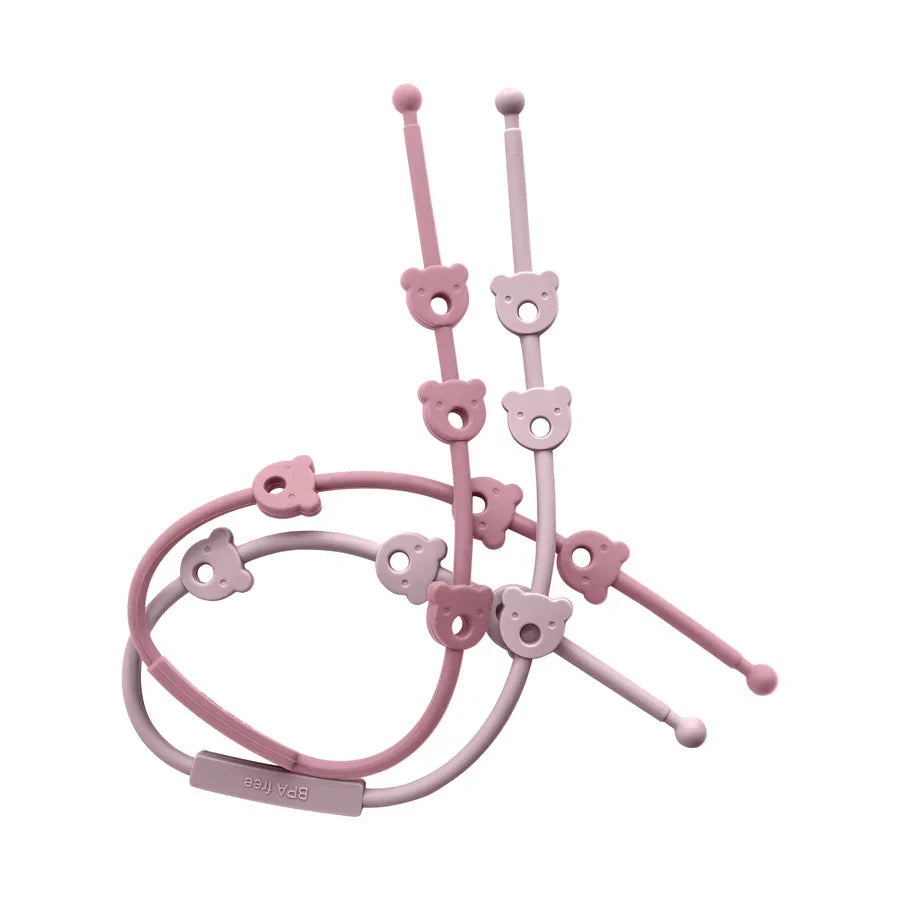 3PCS/Set Baby Pacifier Clips Soft Silicone Teething Chain