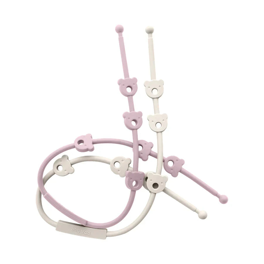 3PCS/Set Baby Pacifier Clips Soft Silicone Teething Chain