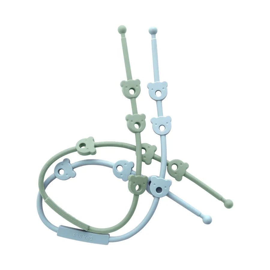 3PCS/Set Baby Pacifier Clips Soft Silicone Teething Chain