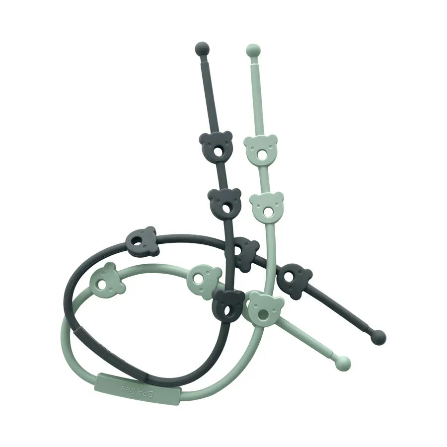 3PCS/Set Baby Pacifier Clips Soft Silicone Teething Chain