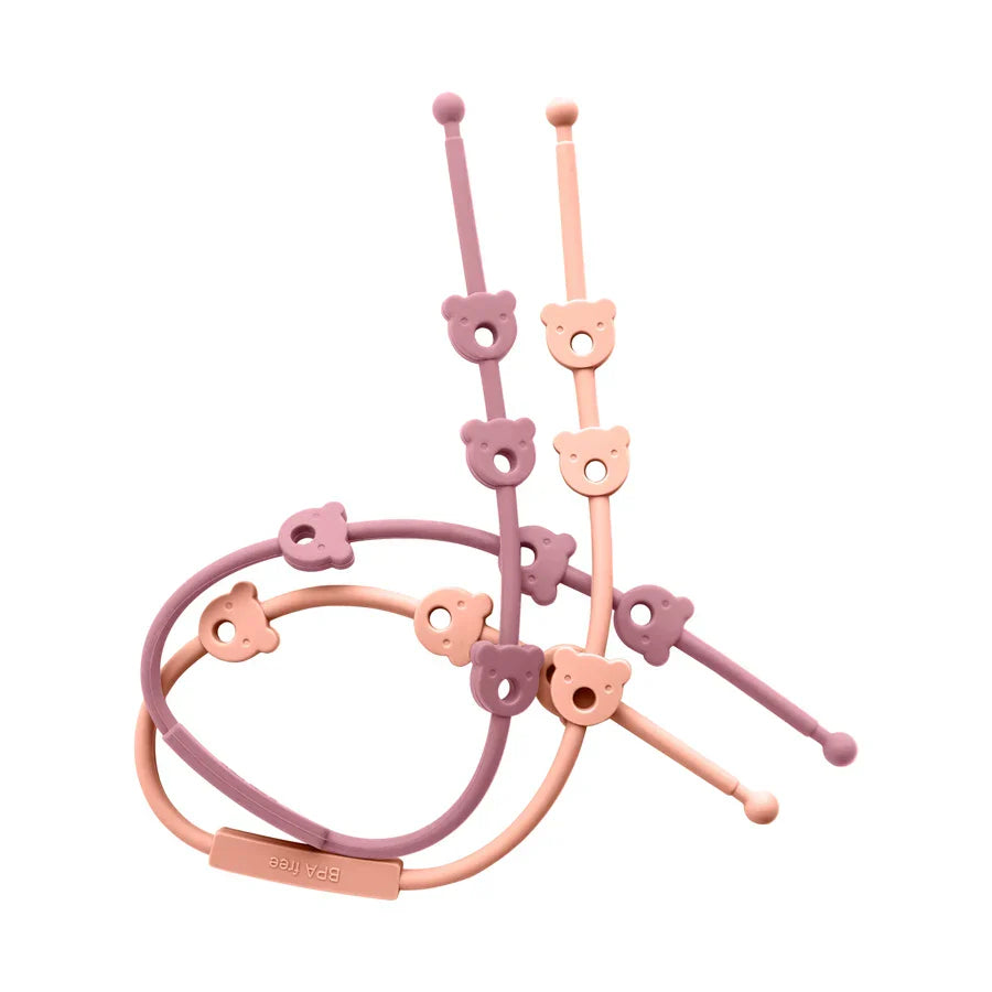 3PCS/Set Baby Pacifier Clips Soft Silicone Teething Chain