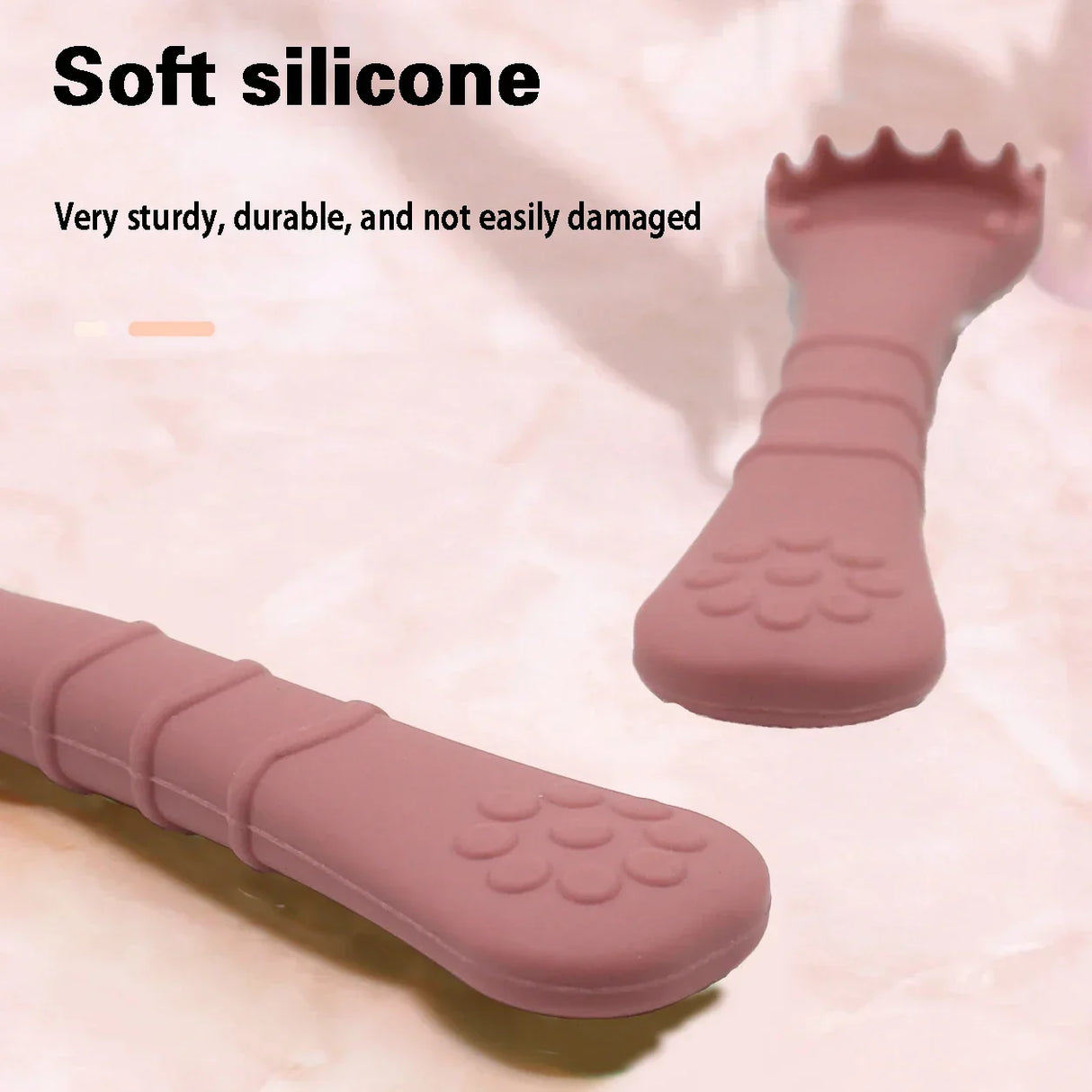 3PCS Silicone Spoon Fork For Baby Utensils Set