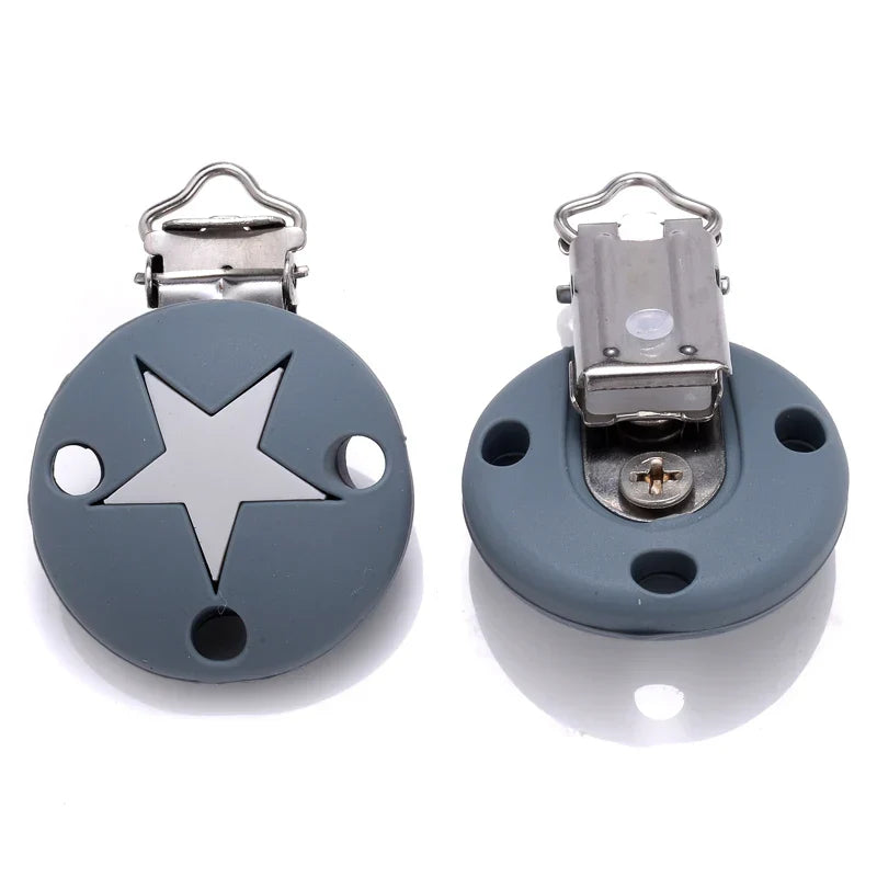 3Pcs/Lot Food Grade Material Round Silicone Pacifier Clip