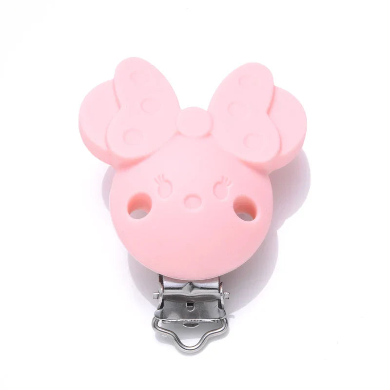 3Pcs/Lot Food Grade Material Round Silicone Pacifier Clip