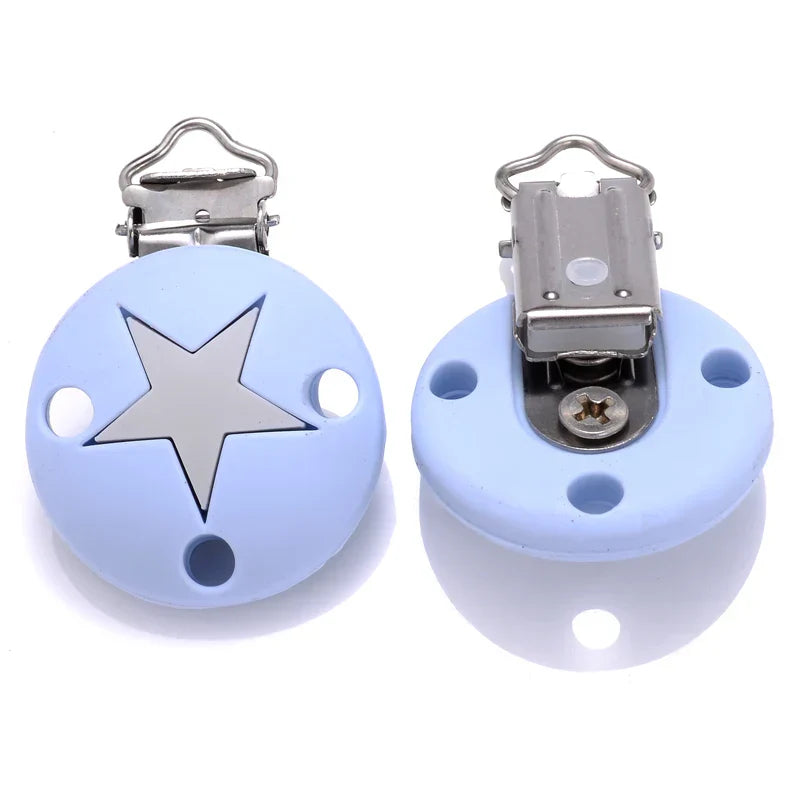 3Pcs/Lot Food Grade Material Round Silicone Pacifier Clip