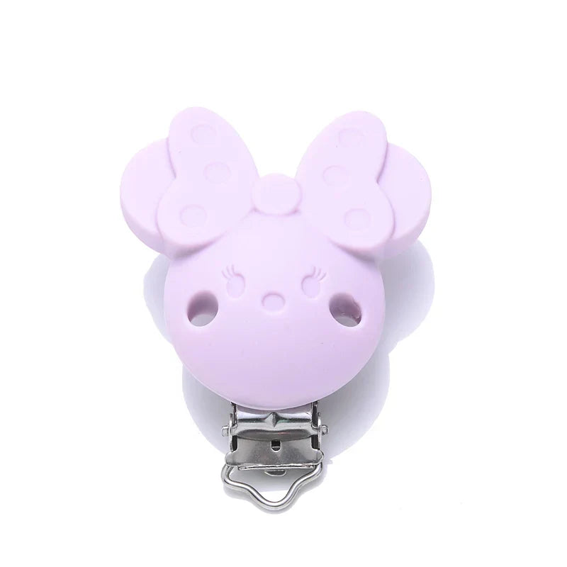 3Pcs/Lot Food Grade Material Round Silicone Pacifier Clip