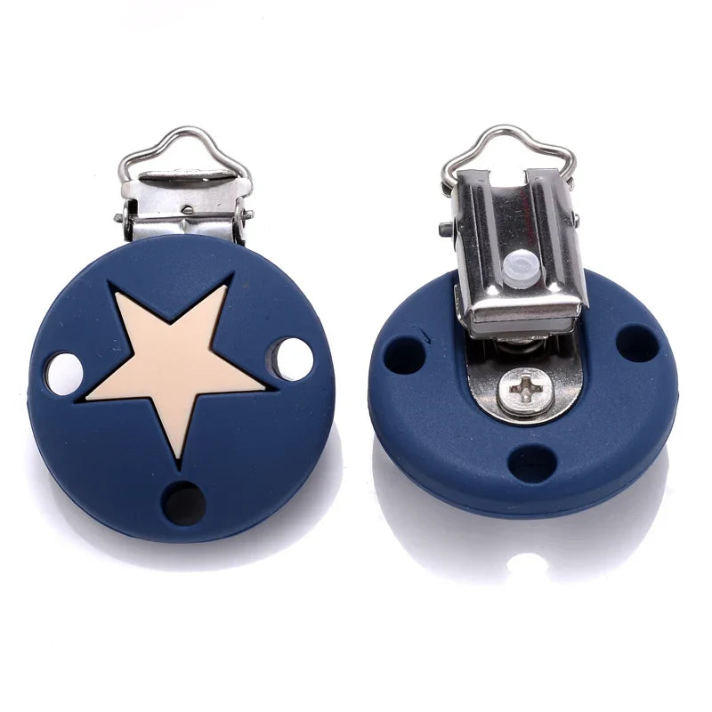 3Pcs/Lot Food Grade Material Round Silicone Pacifier Clip