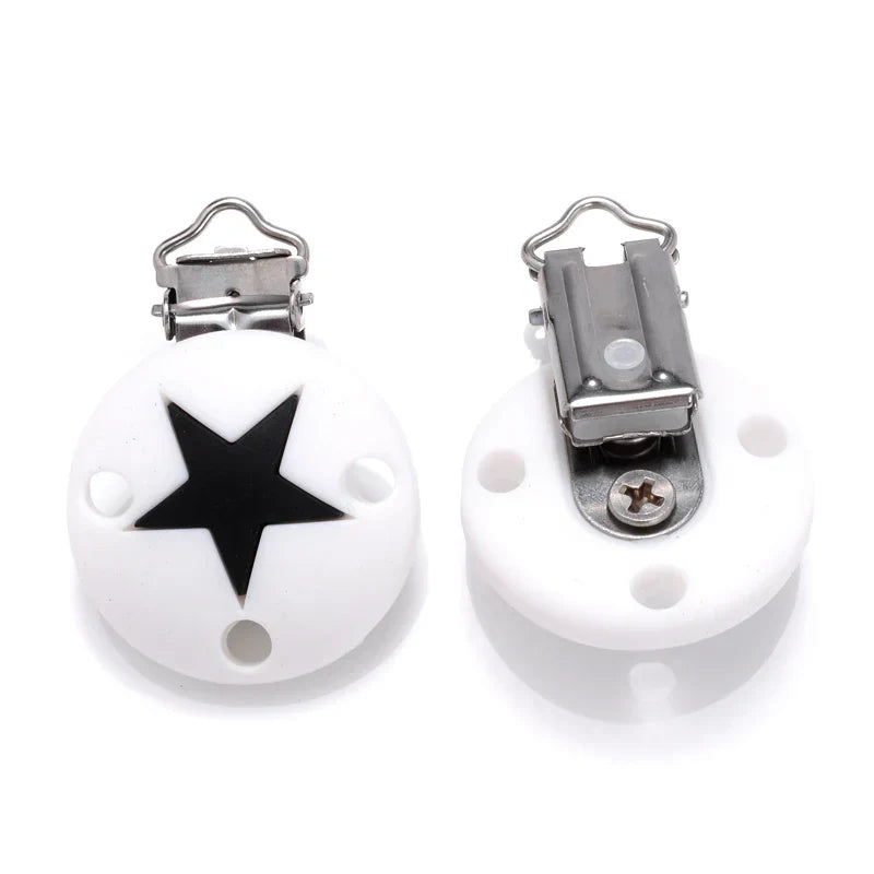 3Pcs/Lot Food Grade Material Round Silicone Pacifier Clip