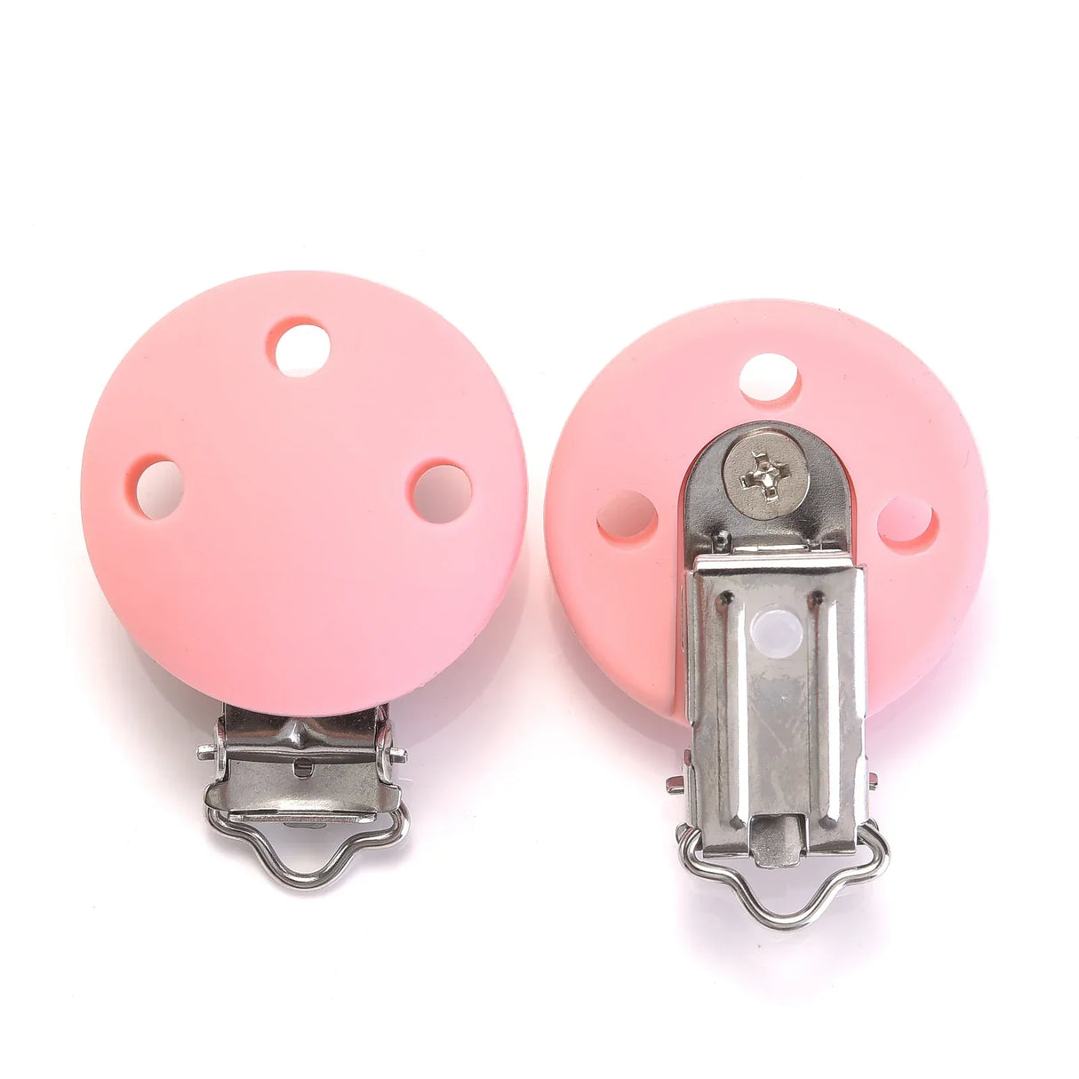 3Pcs/Lot Food Grade Material Round Silicone Pacifier Clip