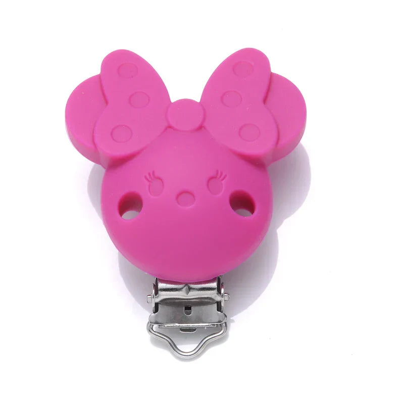 3Pcs/Lot Food Grade Material Round Silicone Pacifier Clip