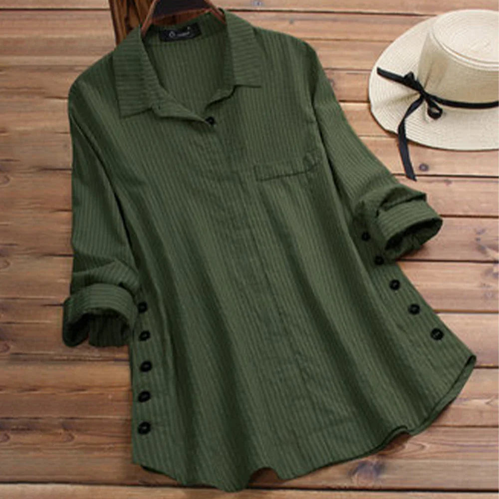 3XL 4XL 5XL Large Size Cotton Linen Blouse
