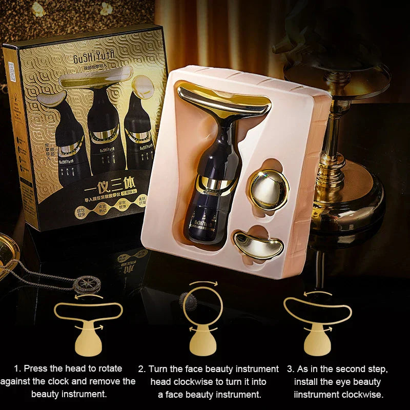 3in1 Face Neck Eye Massager instrument Electric lifting