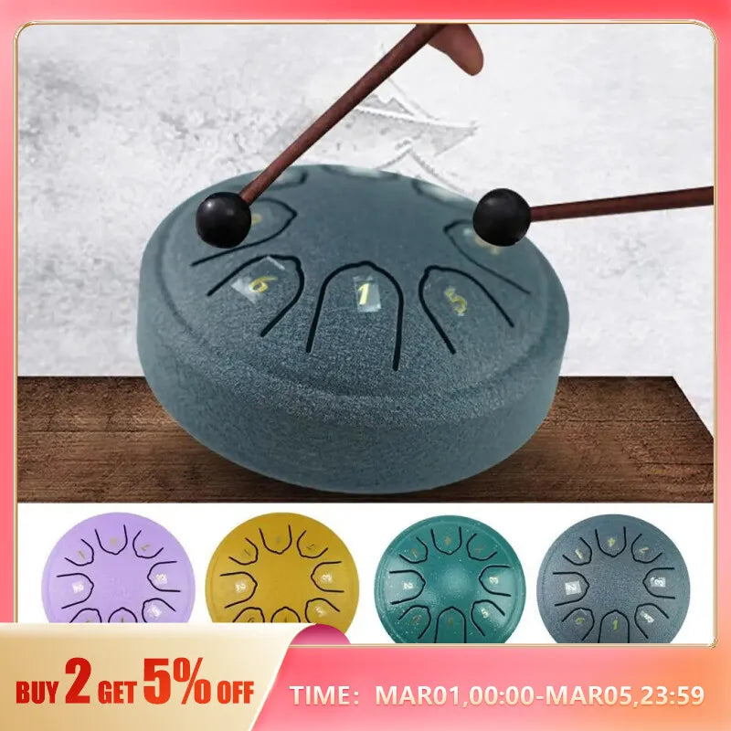 4.5 Inch 8 Tone Steel Tongue Drum Mini