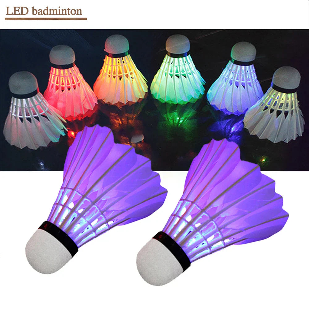 4/8 Pcs Lighting Badminton Foam Ball Head Luminous