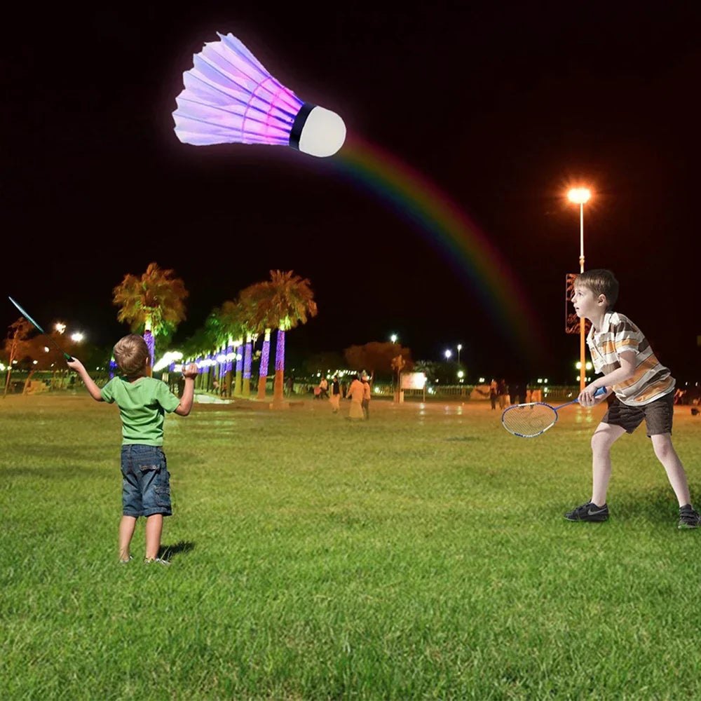 4/8 Pcs Lighting Badminton Foam Ball Head Luminous