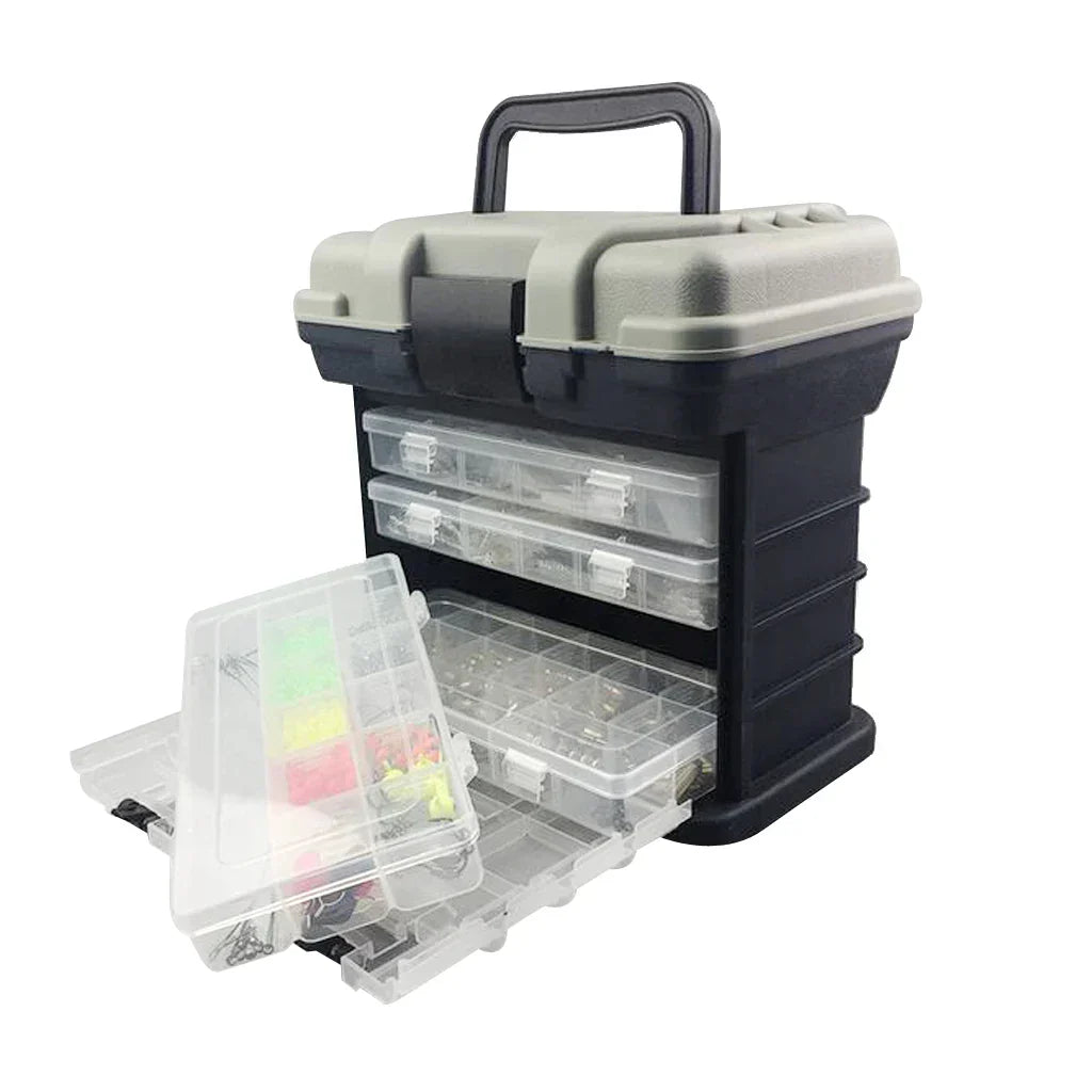 4 Drawer Tackle Box Fishing Baits Lures Tool