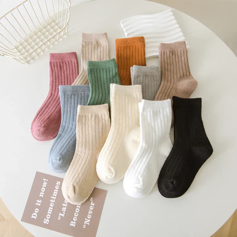 4 Pairs/Lot Children Socks for Girls Boys Cotton