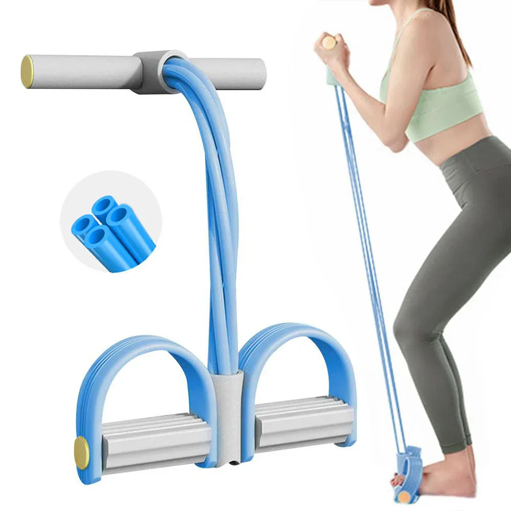 4 Resistanc Elastic Pull Ropes Belly Resistance Band