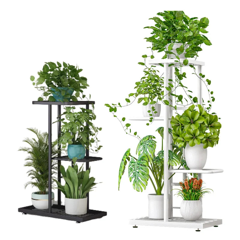 4 Tier 5 Potted Plant Stand Metal Flower