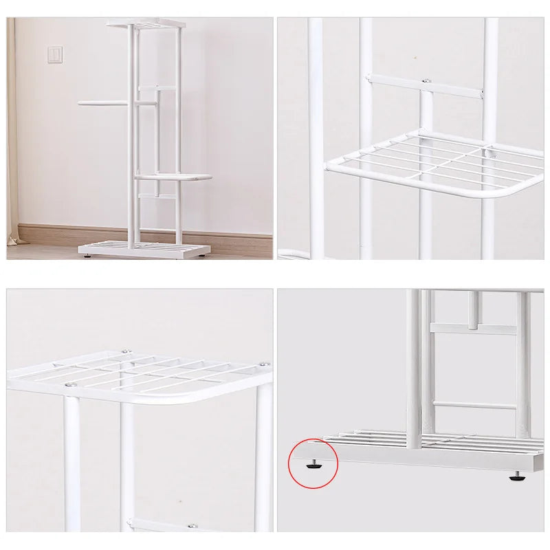 4 Tier 5 Potted Plant Stand Metal Flower