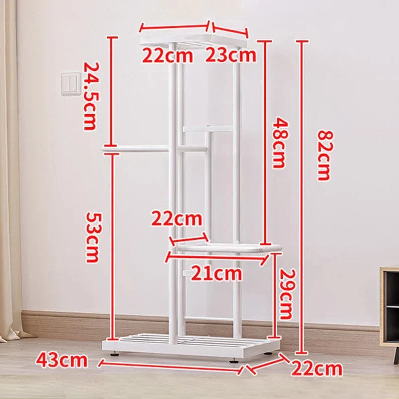 4 Tier 5 Potted Plant Stand Metal Flower