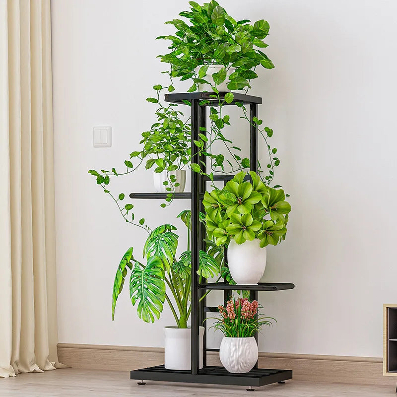 4 Tier 5 Potted Plant Stand Metal Flower