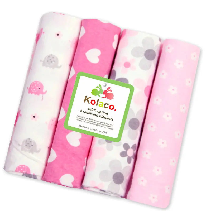 pieces flannel baby blanket swaddle set 76*76cm cotton