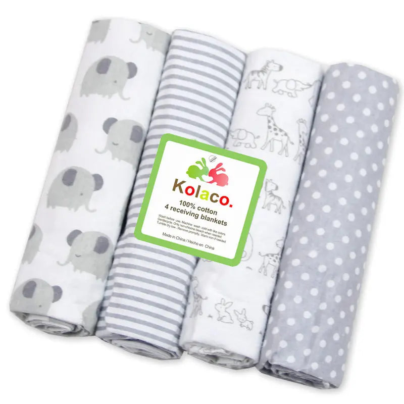 pieces flannel baby blanket swaddle set 76*76cm cotton