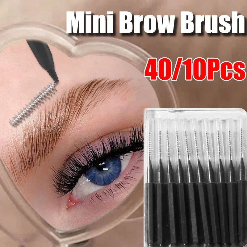 40/10Pcs Mini Eyebrow Brushes Brow Lift Tool Brow