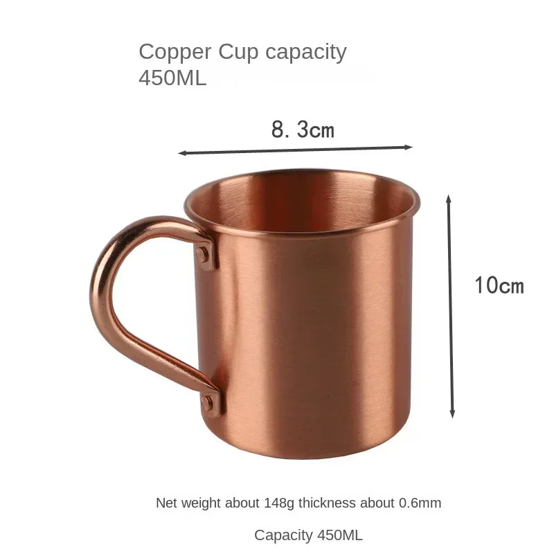 450ML 16oz Pure Copper Mug Durable Coppery Beer