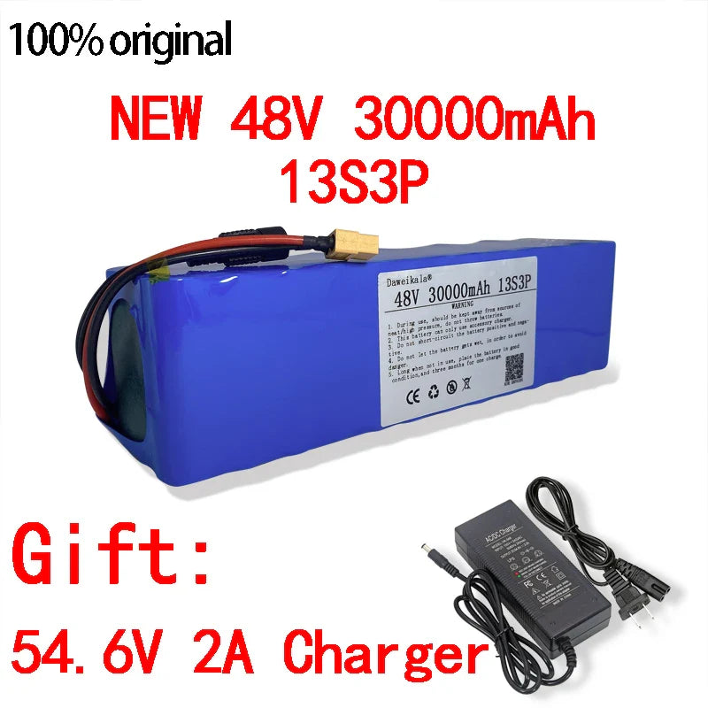 48V Battery 100Ah 500w XT60 18650 Lithium ion