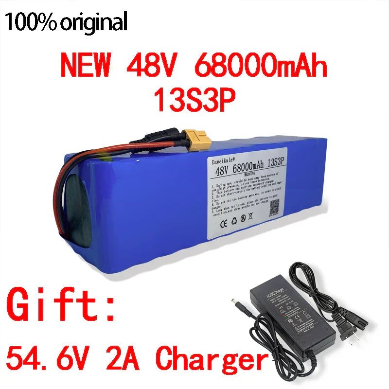 48V Battery 100Ah 500w XT60 18650 Lithium ion