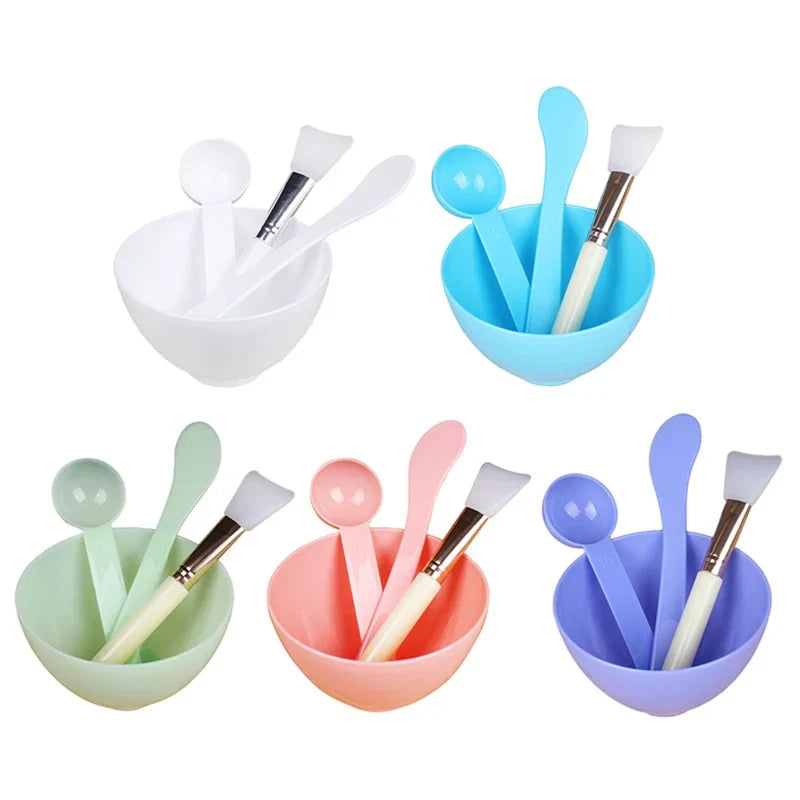 4PCS Silicone Facial Makeup Brushes with Face Mask