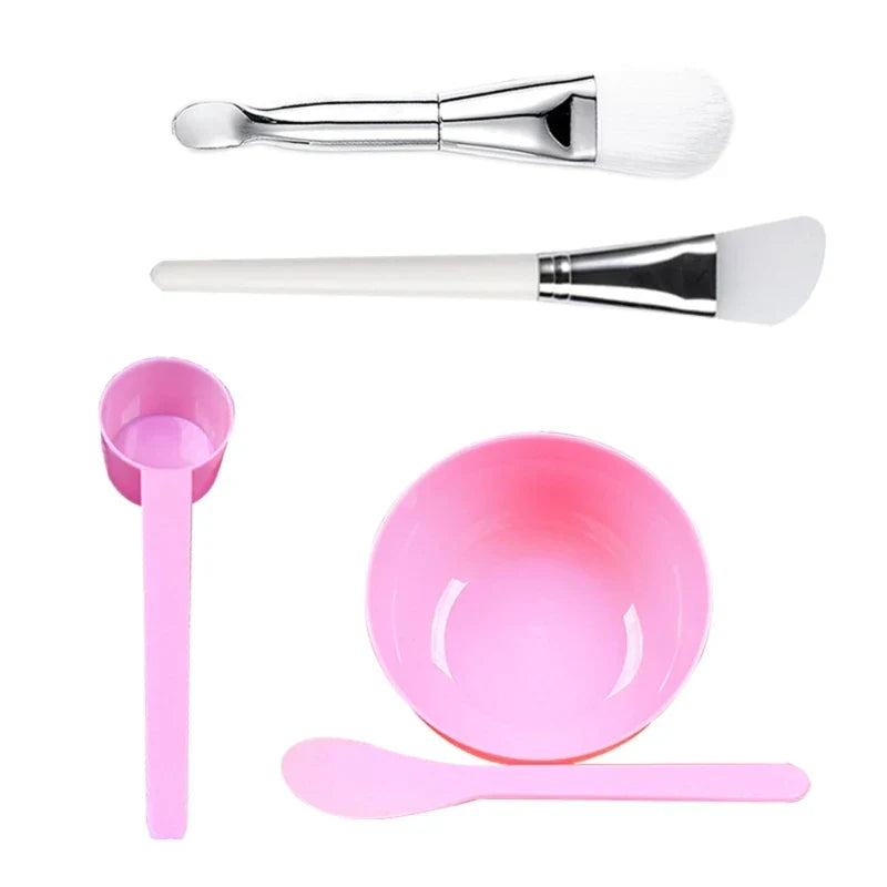 4PCS Silicone Facial Makeup Brushes with Face Mask
