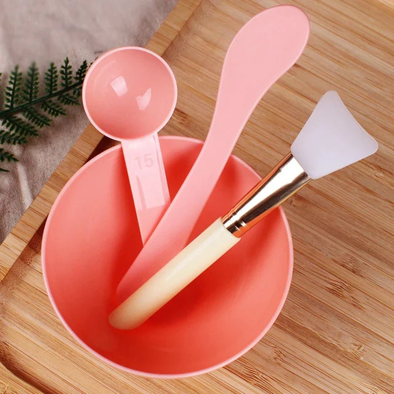 4PCS Silicone Facial Makeup Brushes with Face Mask