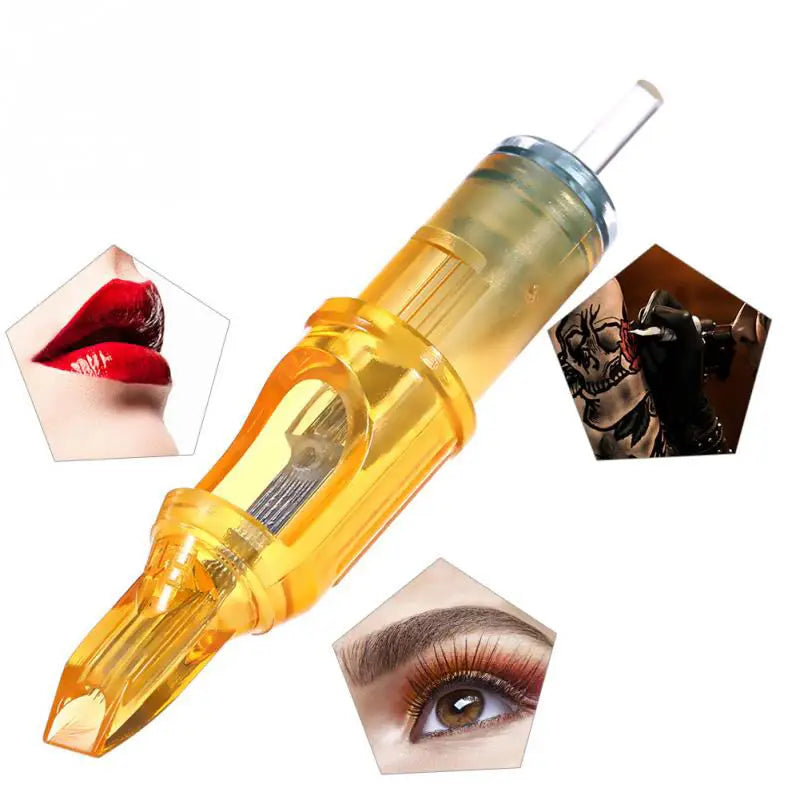 5/10pcs Yellow Dragonfly Tattoo Cartridge Needle 1 3