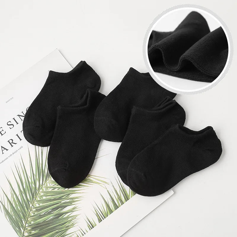5 Pairs Baby Socks Boys Girls Black White