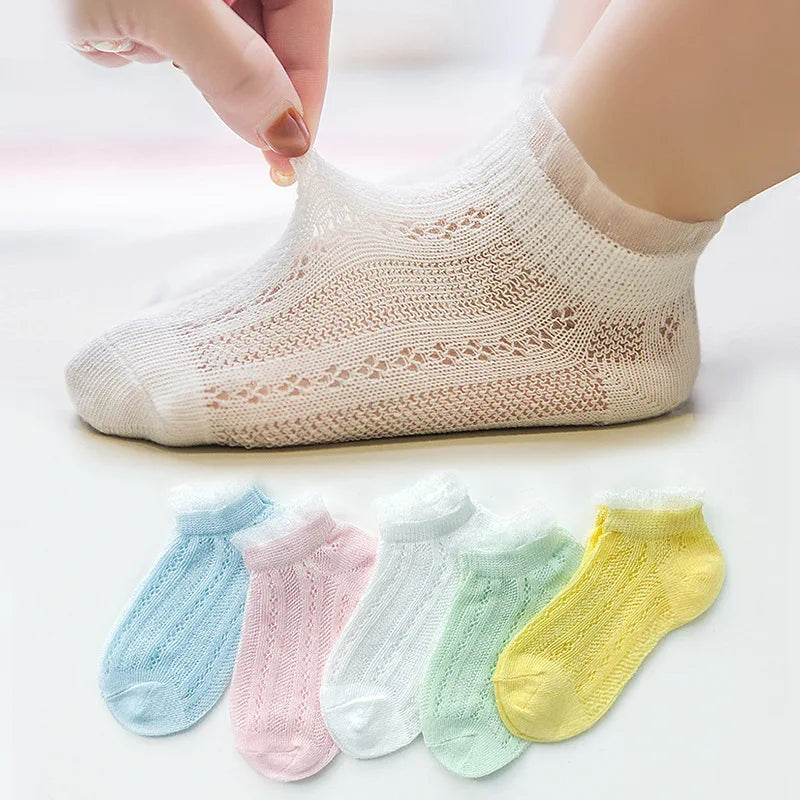 5 Pairs/Lot Baby Socks For Newborns Infant Cute