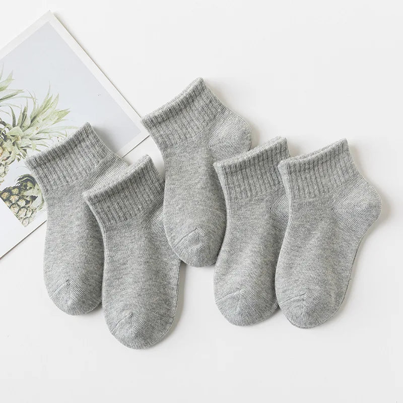 5 Pairs/Lot Summer New Children Cotton Socks Fashion