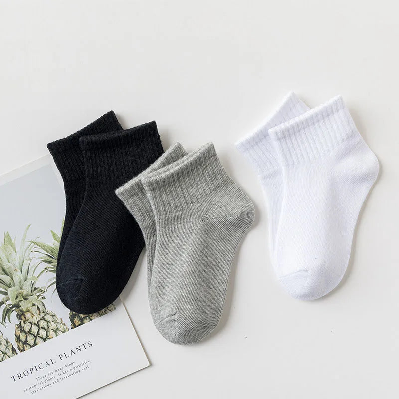5 Pairs/Lot Summer New Children Cotton Socks Fashion