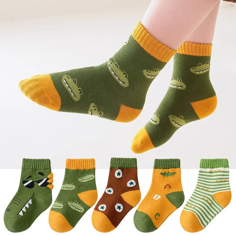 5 Pairs /lot Cute Baby Girls Socks Spring