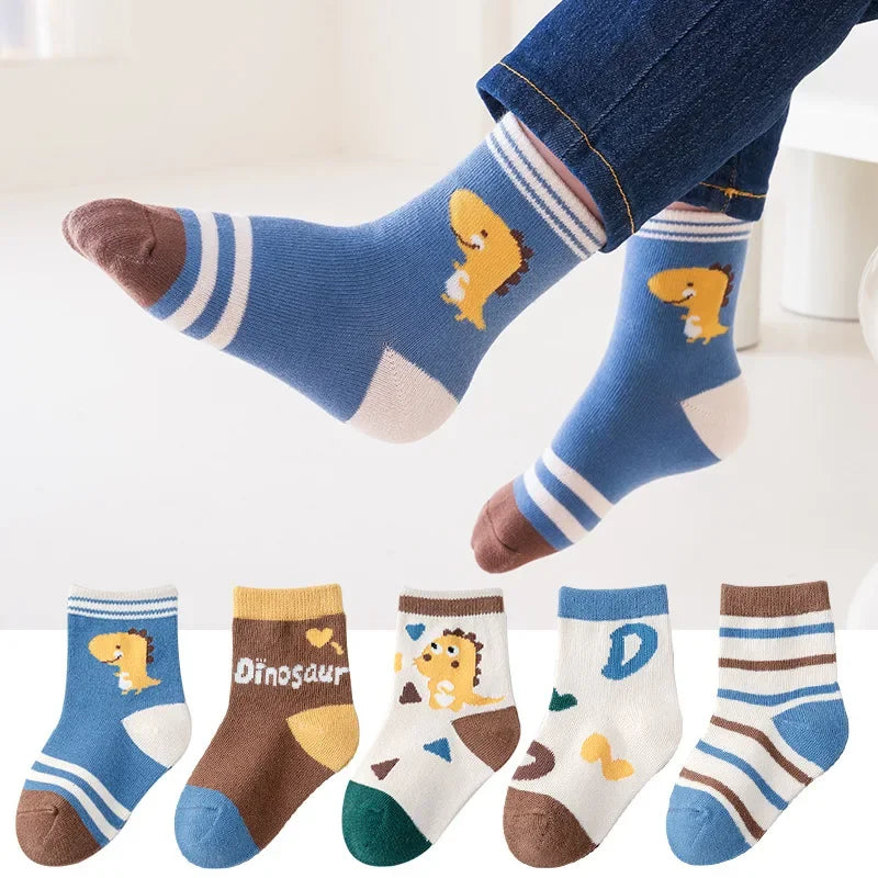 5 Pairs /lot Cute Baby Girls Socks Spring