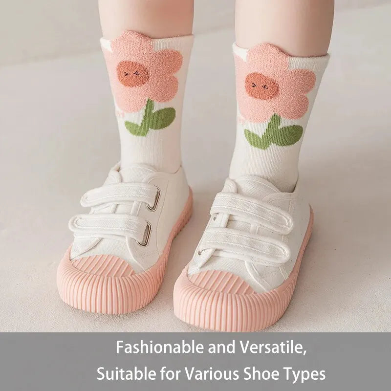 5 Pairs of Cute Cartoon Sweet and Fashionable